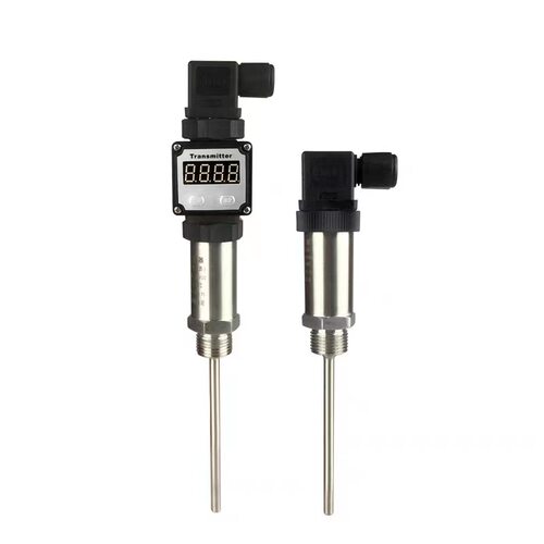 插入式温度变送器传感测温探头Pt100热电阻4-20mA/0-5V