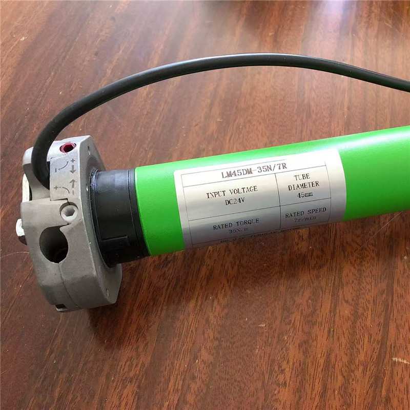 45M-35/7管状电机12V24V直流带手摇功能车用家用卷帘电机50N
