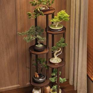 阳台实木花架子客厅落地式花盆托多肉置物架2025新款植物放置摆放