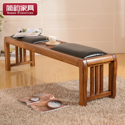 全实木床尾凳乌金木床尾凳床边凳床前凳换鞋人条凳实木餐凳