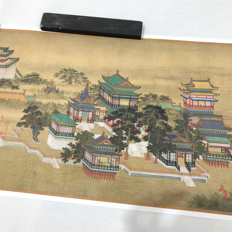 仇英 清明上河图 名家原作高清长卷国画微喷复制装饰画临摹学习