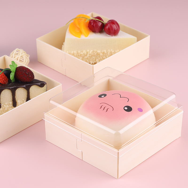 提拉米苏包装盒乳酪包巴斯克蛋糕盒一次性木质盒子甜品打包盒