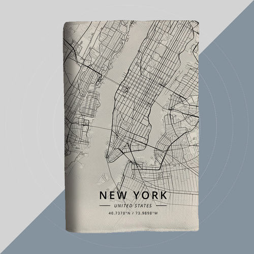 纽约旅行手帐记录地图颜值笔记本定制活页a5布艺书衣a6文创日记本