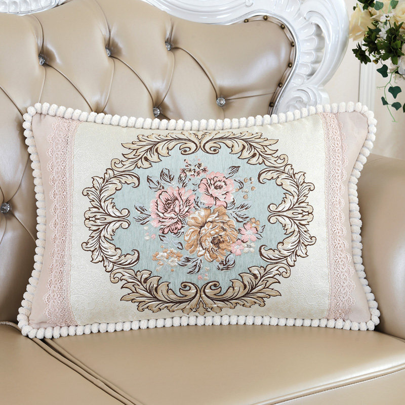 欧式抱枕沙发靠枕套长方形靠垫不含芯客厅床上靠背垫家用大号定制