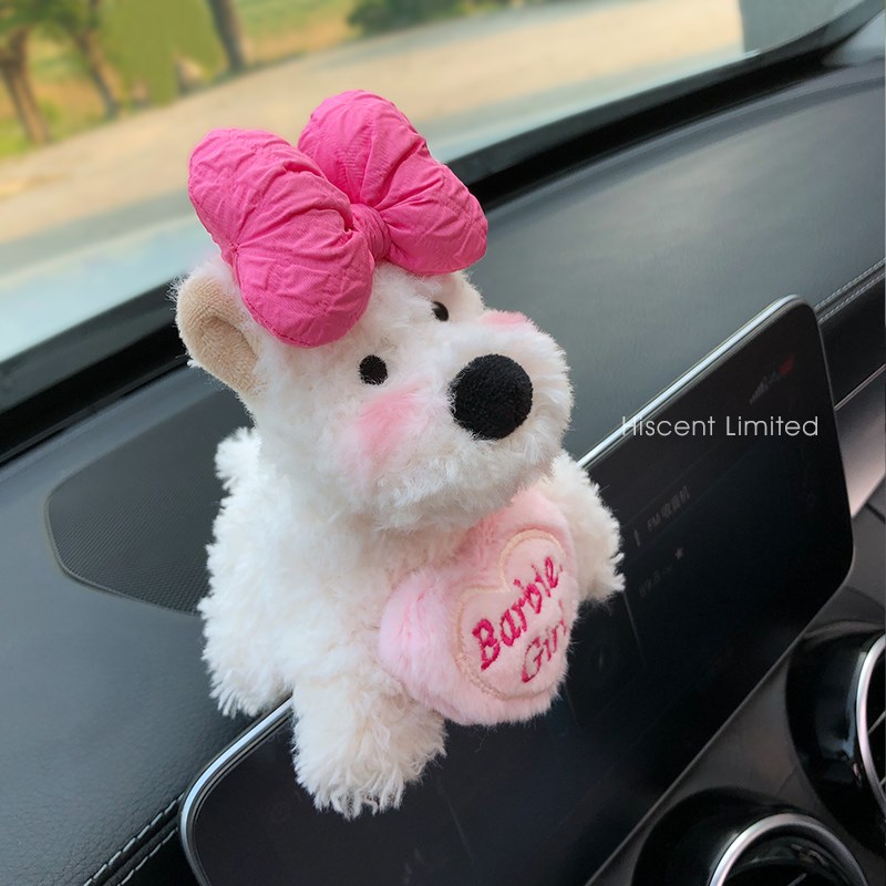 202汽车屏幕摆件车内饰品卡通西高地怀挡装饰公仔转向灯雨刮器女