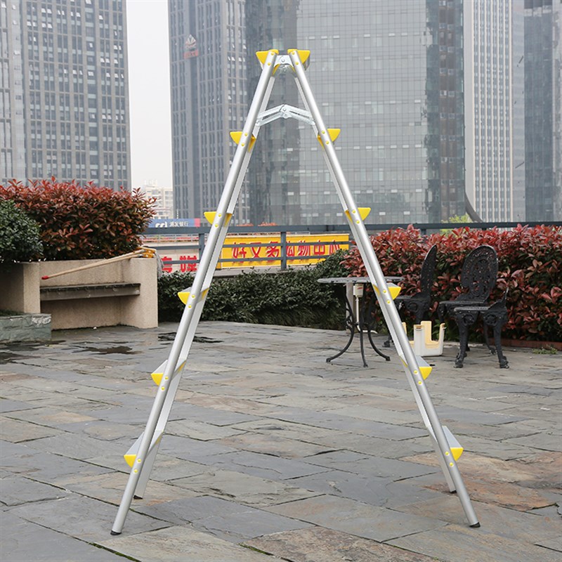 家用折叠人字梯六步小梯子铝合金侧面梯便携爬梯登高