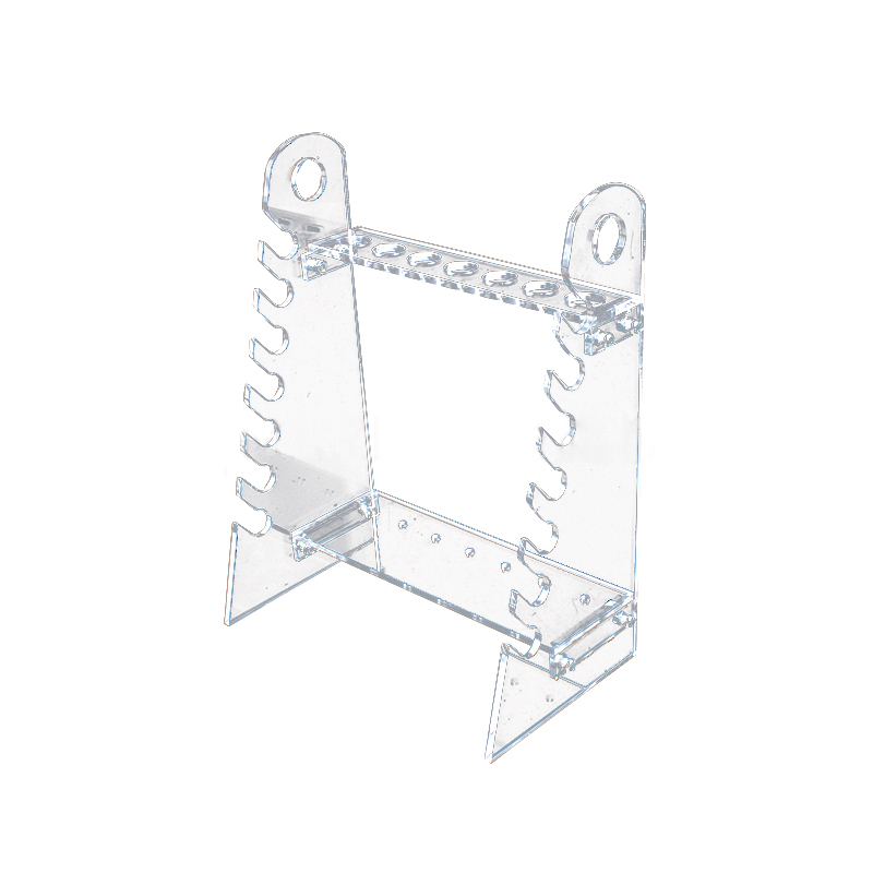 有机玻璃多功能梯形管架 圆盘形28孔可转动吸管架 移液管架