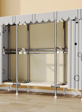 简易衣钢柜布衣柜卧室家用出租房全挂柜子收结实耐用衣架JS-Q-22A