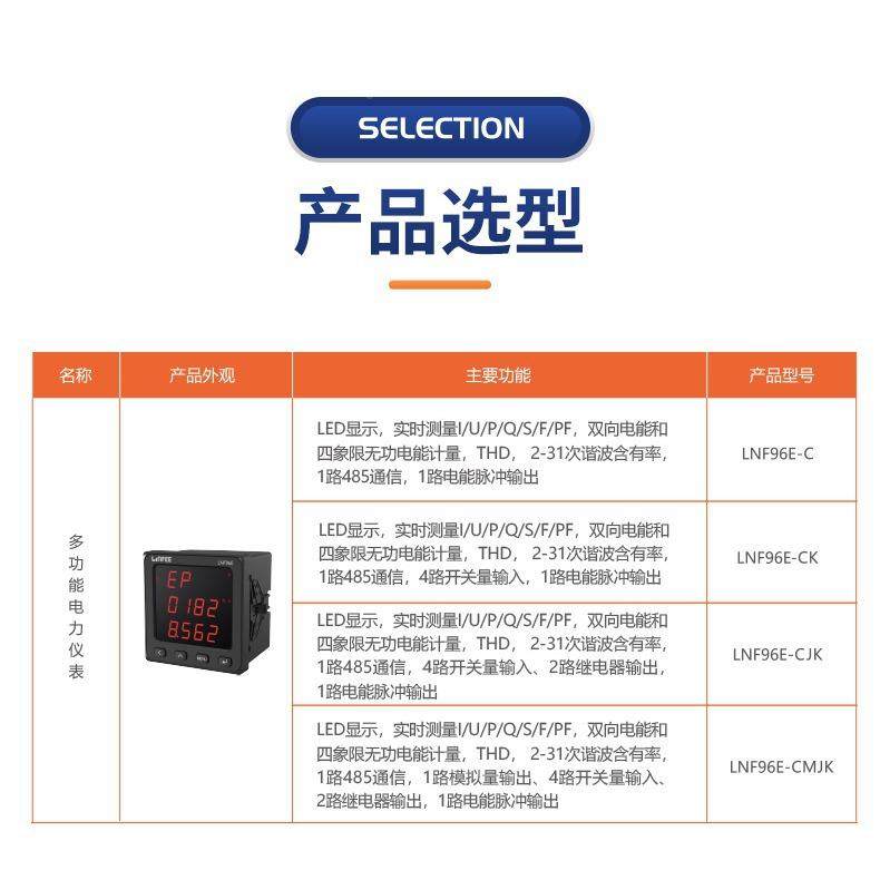 领linfe电eNF96E多功能电力仪表智能数码菲L液晶显示LNF96E三相电