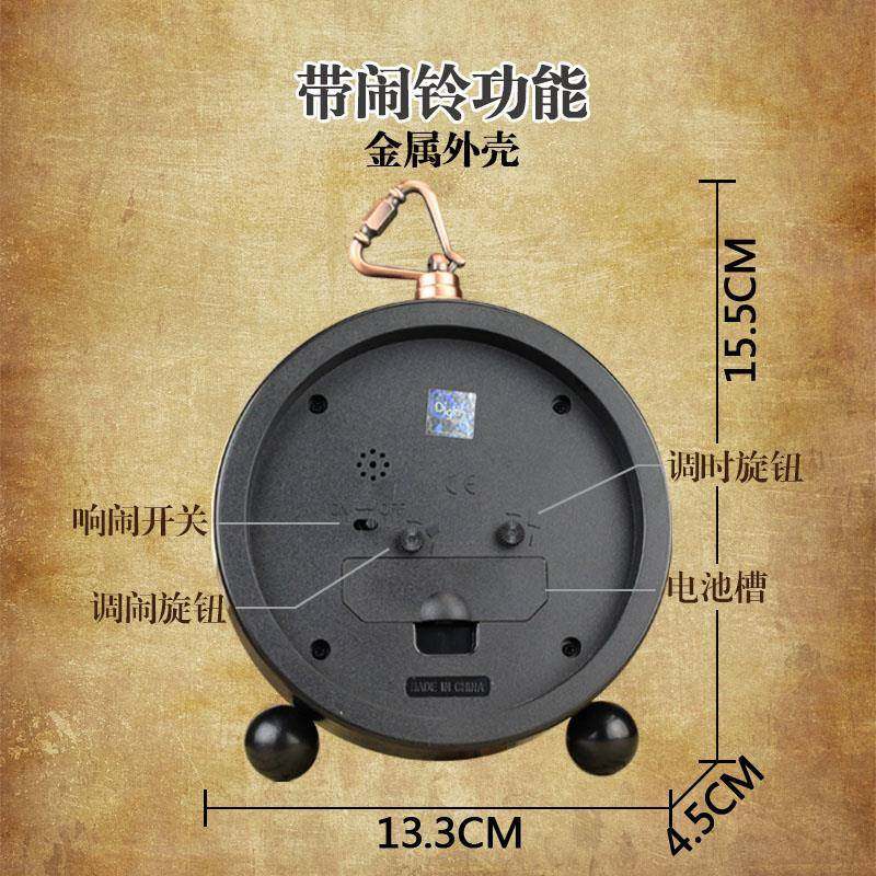 小型怀旧床头闹用钟欧式座摆复古表静HYwqlrke音钟钟表桌面件家摆,家居饰品,台钟/闹钟,淘宝优惠券,粉丝福利购,淘宝优惠卷