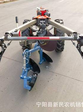 手扶拖机手扶车口可以带圆盘犁拉耕旋机14马力82708手扶车出机型