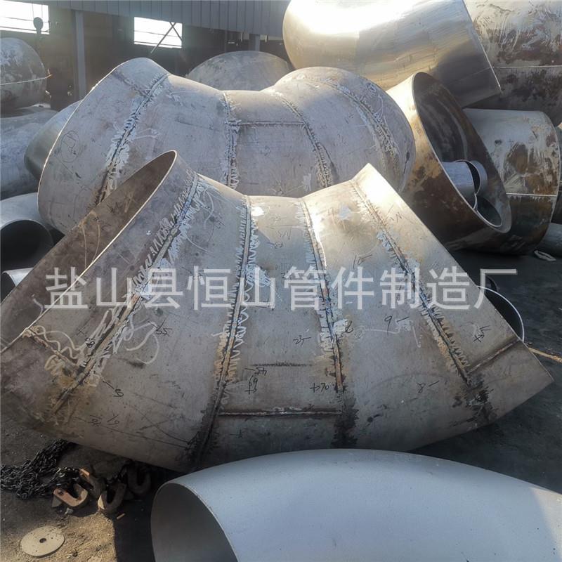 DN100-20s403大口径2对焊钢虾米腰弯制头0钢板卷制90度烟道弯头风