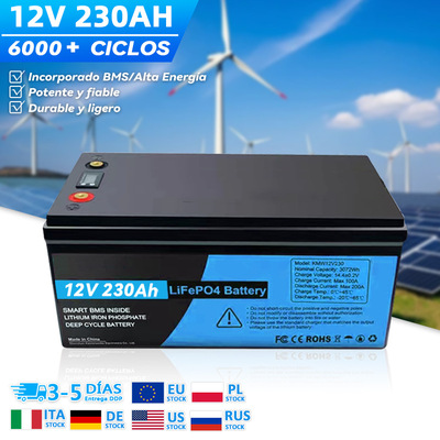 Batería LiFePO4 24V 12V 230Ah Alta Capacidad 280ah 300ah