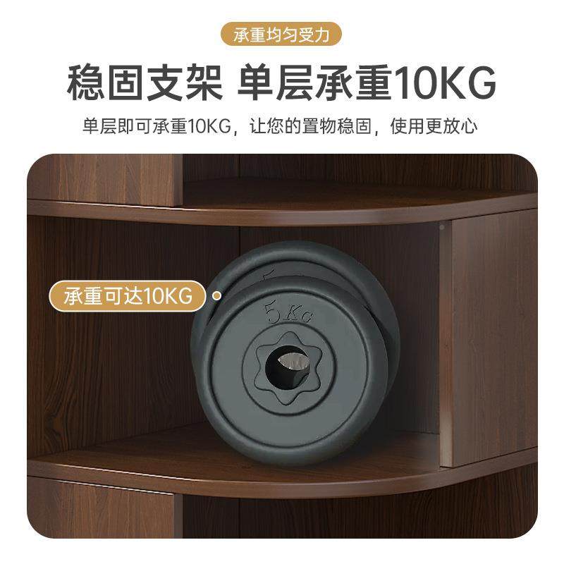 三转角角书架多层覆古置物架落地靠墙转角SG0062墙柜客厅角角柜子