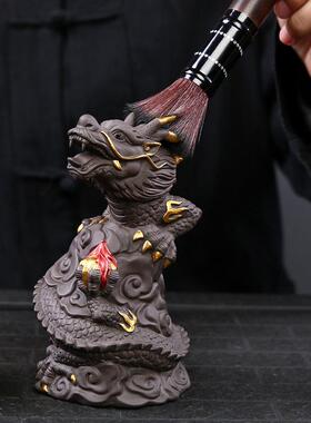 紫茶宠可养手工财生肖龙茶玩茶茶桌ROZ招盘装饰精品摆件茶具砂零