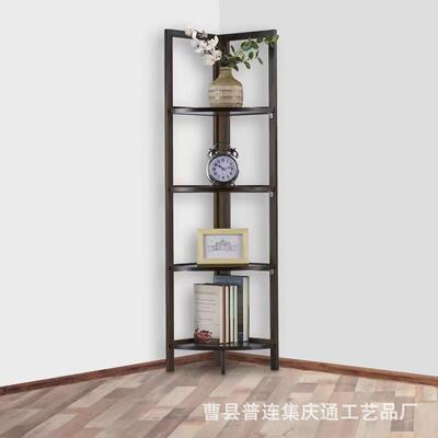 现代置简约家用JCP-1233木质物实架角落多用途木纳架可折叠木制整