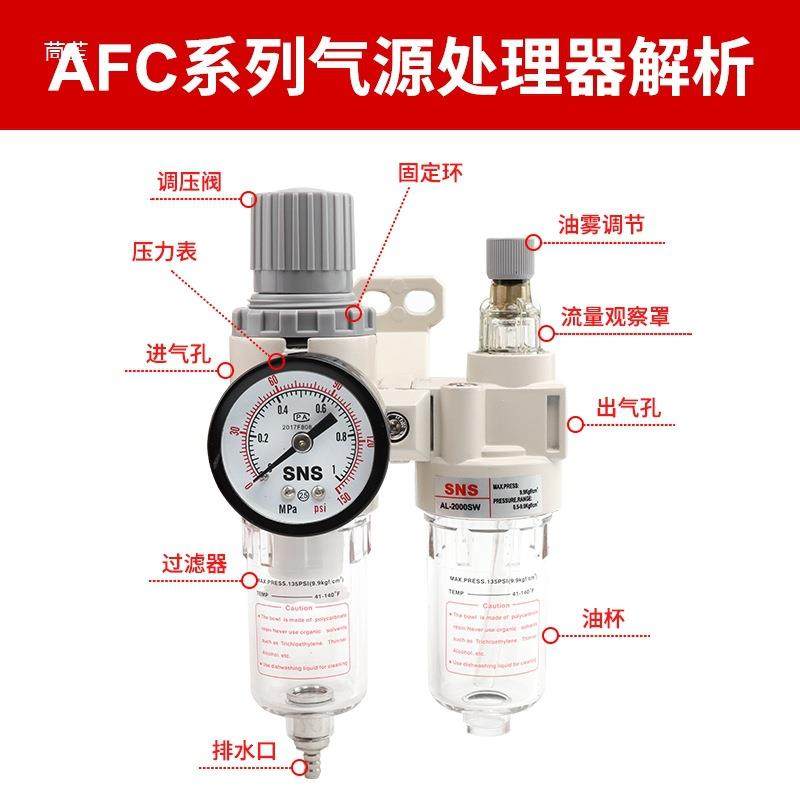ns油离水F分器气动高压空压机空气过滤器油雾s器二联件366AC2000
