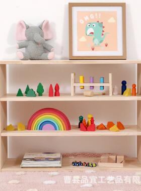 幼木儿实书架宝宝VKN房间整理柜代简约儿童房园玩具收纳现架置物