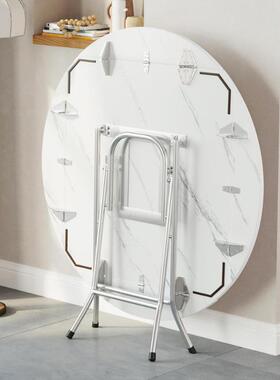 折餐桌家用小户叠型可吃饭圆桌子商方用桌厅圆桌OUS简易小型餐家