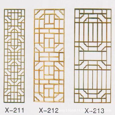 仿古20436门窗生产厂家四川实木格镂花复木质雕古空花隔断新中式
