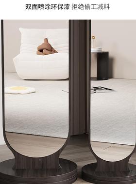 落旋转衣镜衣架一体试衣GIE穿镜女生卧室家用真实感地全身镜帽子