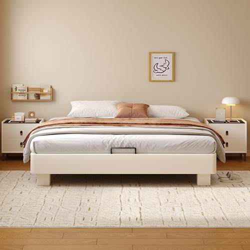 床头全实木静音加床B20#厚.无8米卧室双人床现代简约榻榻米床床1