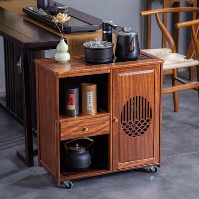 实木移动茶台SMCG-A水柜壶茶桌边柜泡茶办家用烧水一体边柜公室茶具置物