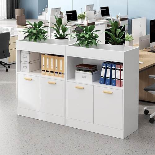 明峥家具厂办公室隔件断文柜木质风柜LWN花槽绿屏柜靠墙员工植储