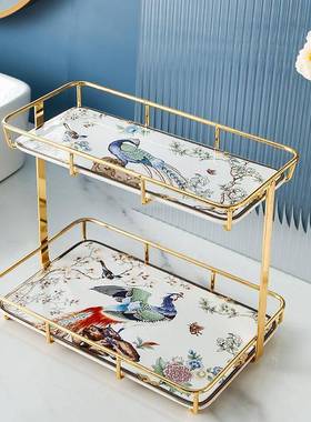 卫生间浴室厕所tb-63388轻收奢桌面梳化妆用品手脸洗漱台面置物洗