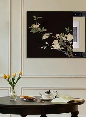 法画式箱中国风电表箱饰al202403画客厅开关盒装饰遮挡装电闸箱挂