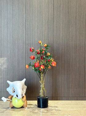 仿真20241216榴树型仿生石绿植新中式厅室内大客落地橱窗景观盆栽