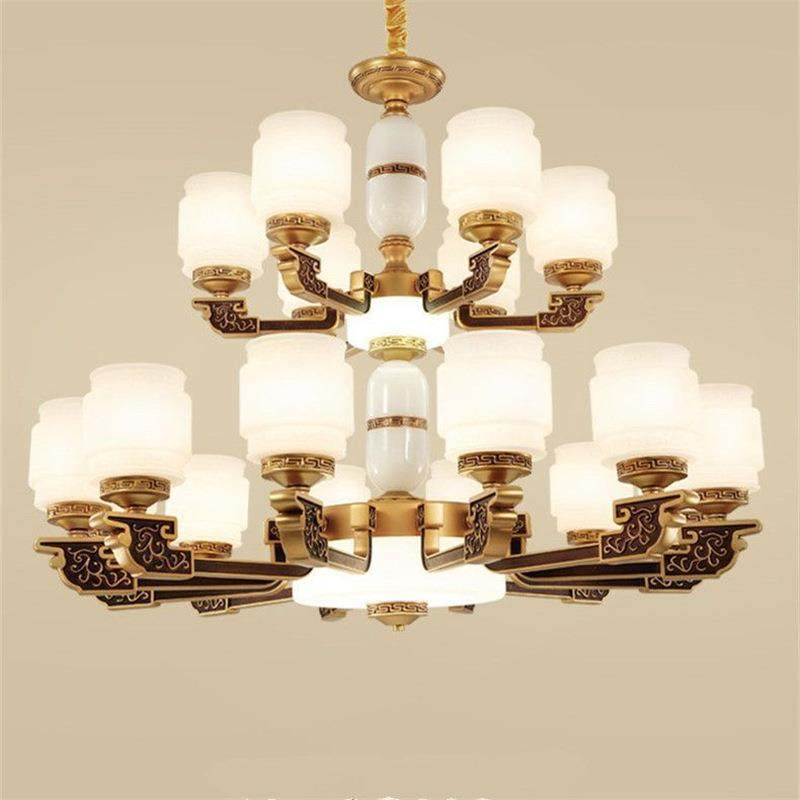 新中式吊灯简约现代客灯厅饰国风锌合金餐厅墅复式中楼907大别厅,家装灯饰光源,智能吊灯,淘宝优惠券,粉丝福利购,淘宝优惠卷