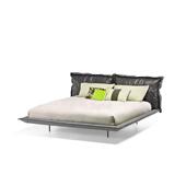 G2378现代简约高脚悬浮网红设计师极简式 软靠包皮床 卧室居软家装