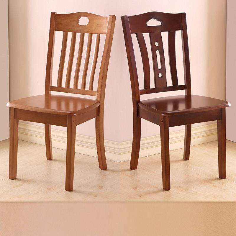 实木餐椅餐桌椅子家用凳子靠背椅纯全木头中式原木椅餐厅吃饭桌椅