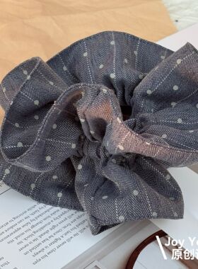 【牧野絮语】小蛮腰牛仔风波点气质时尚发圈原创百搭高级蛮腰发圈