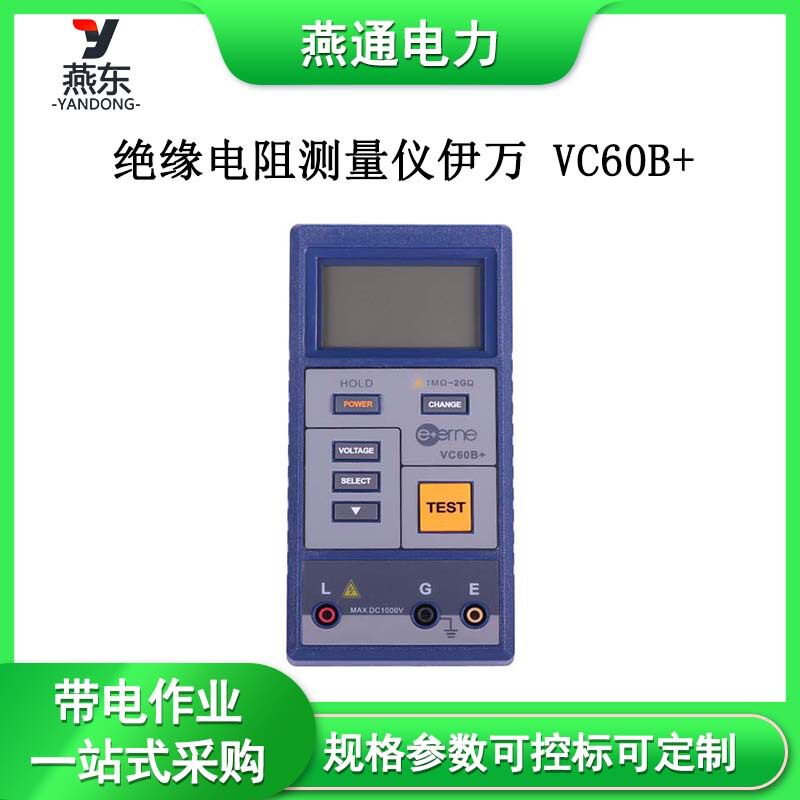 高压绝缘测试仪数字显示兆欧表绝缘电阻测量仪伊万VC60B+