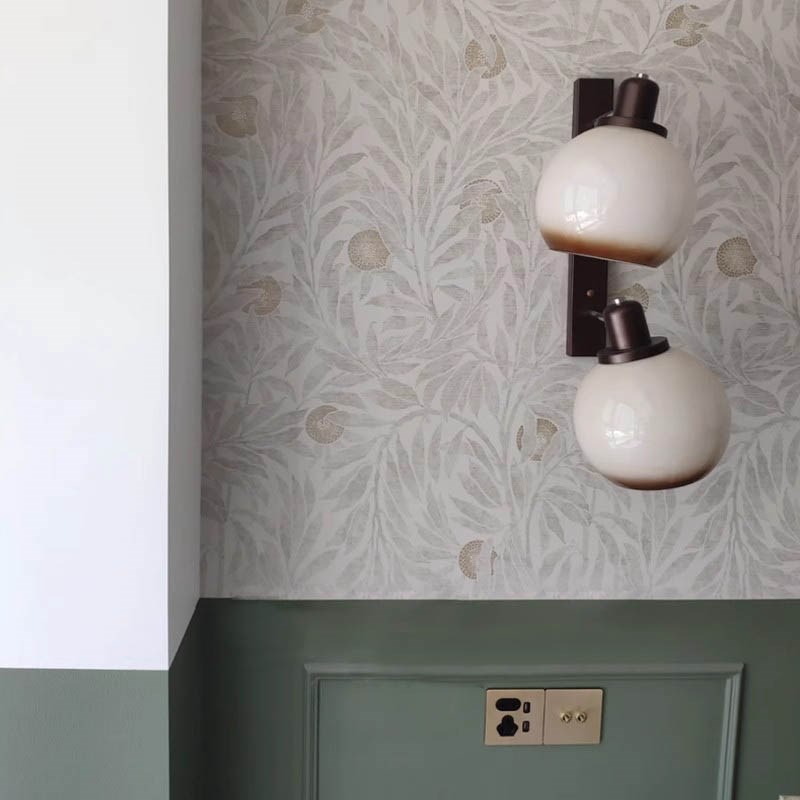 复古小法式卧室墙布背景墙装饰无缝全屋橘子树壁纸高级感定制壁画