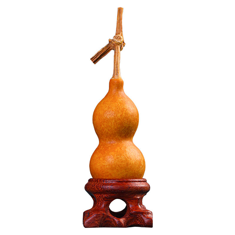 葫芦文玩手把件摆件挂件盘玩小手捻精品天然带龙头老花皮耐汗花叶