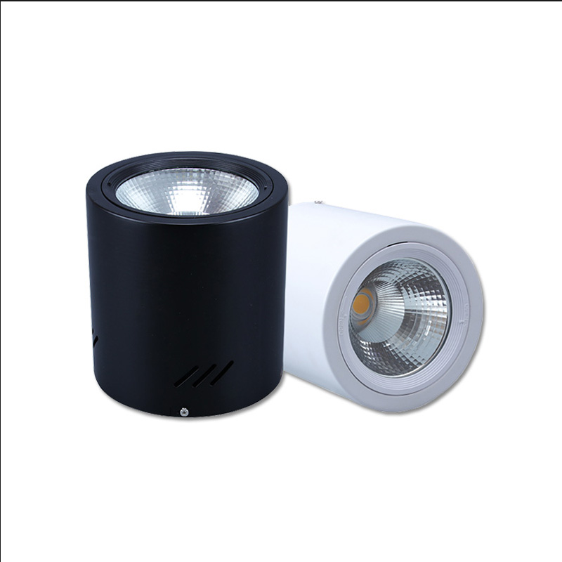 明装筒灯w18w20w30w大圆桶圆柱吸顶 寸5寸寸8寸展厅吊装射灯