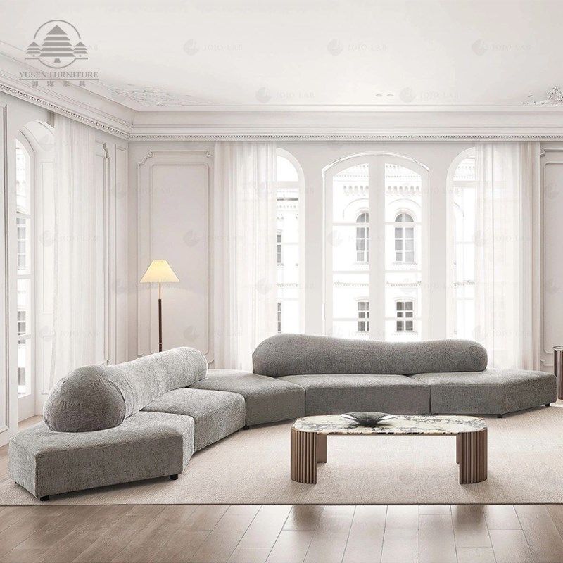 意式极简别墅大平层Edra岩石沙发设计师异形模块高端雪尼尔绒沙发