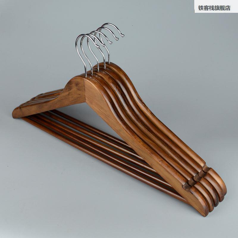 衣架实复木古木质挂衣架防滑家用衣撑服生装店痕无学晾宿舍衣架子