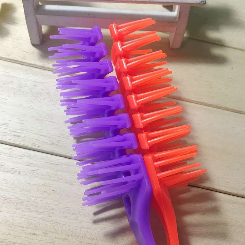 老式熟胶塑料梳子老式塑料排骨梳子 彩色硬齿梳 多齿造型梳 洗澡