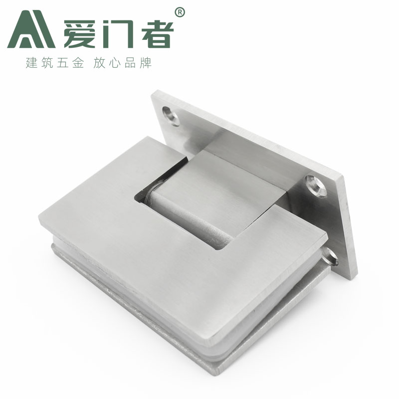 不锈钢玻璃门合页无框淋浴房合页钢化玻璃浴室夹90度平开铰链折页