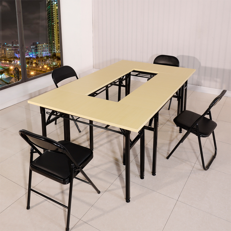 简易折叠桌会议桌拼接摆摊餐桌家用办公课桌椅长条活动培训桌书桌