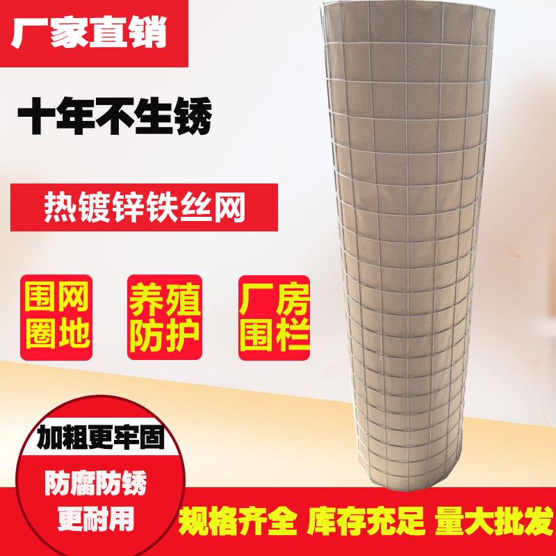 热镀锌铁丝网家用钢丝网片加粗围栏防护养殖铁网格栅栏隔离网大孔