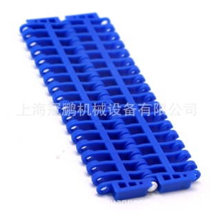 上海冠鹏900平格网带轮胎塑料直输链冷却输送链理瓶机蓝色模组链