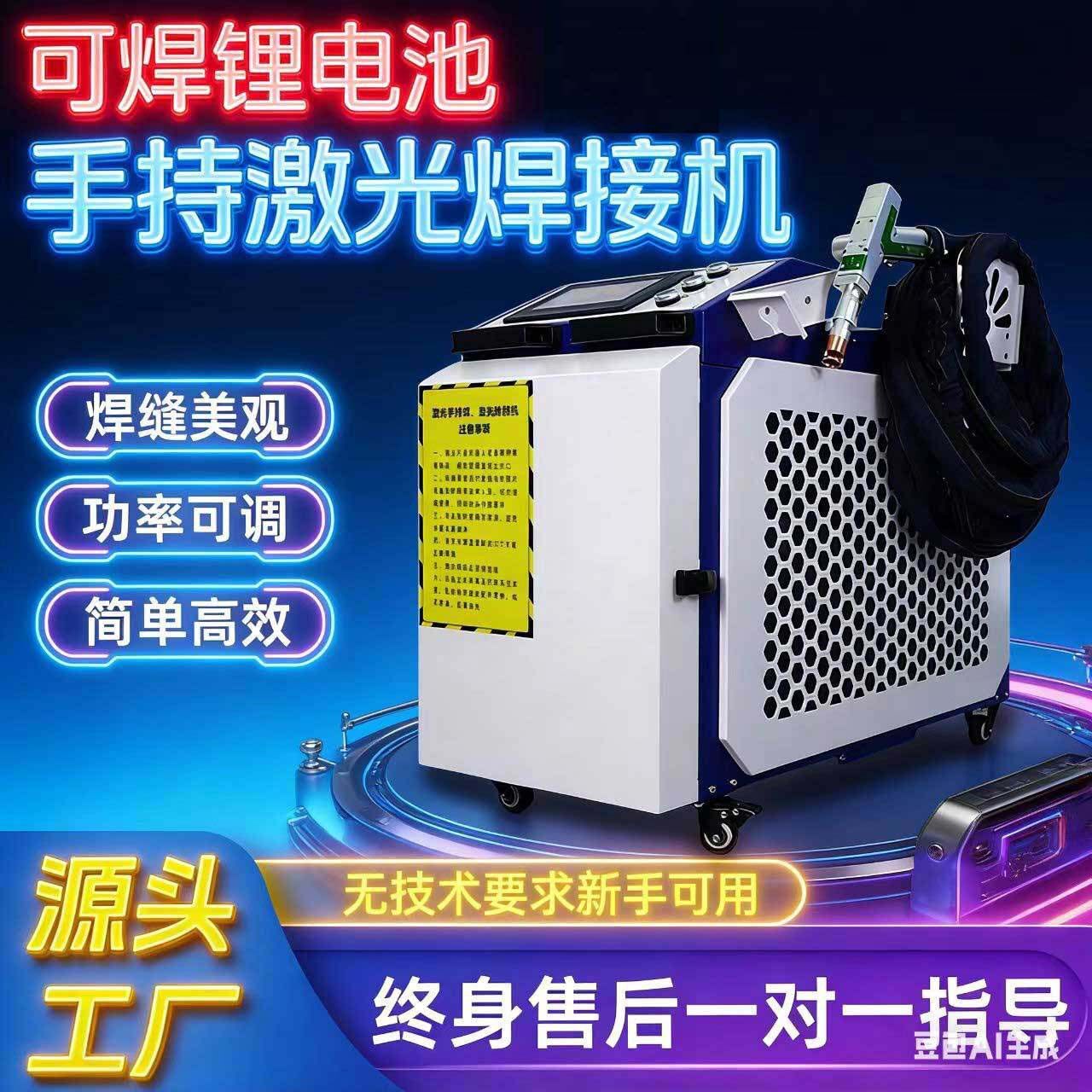 手持激光焊接机五合一激光焊锂电池铁板不锈钢焊机金属激光除锈机