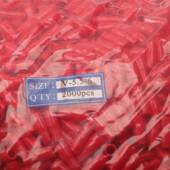 5.5 冷压裸端头绝缘软套管接线端子护套 红黄蓝绿5.5 6平方