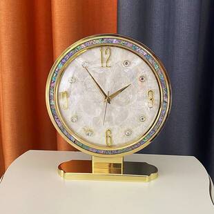 台式座钟客厅家用钟表摆件轻奢坐钟桌面时钟装饰现代简约摆钟台钟