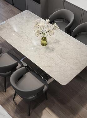超晶石石奢OJC石大石桌轻奢桌高端现餐代简约长方形理超晶石饭家